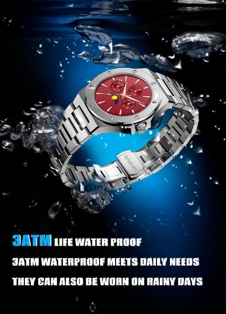 Luxury Chronograph Stainless Steel Men Watch