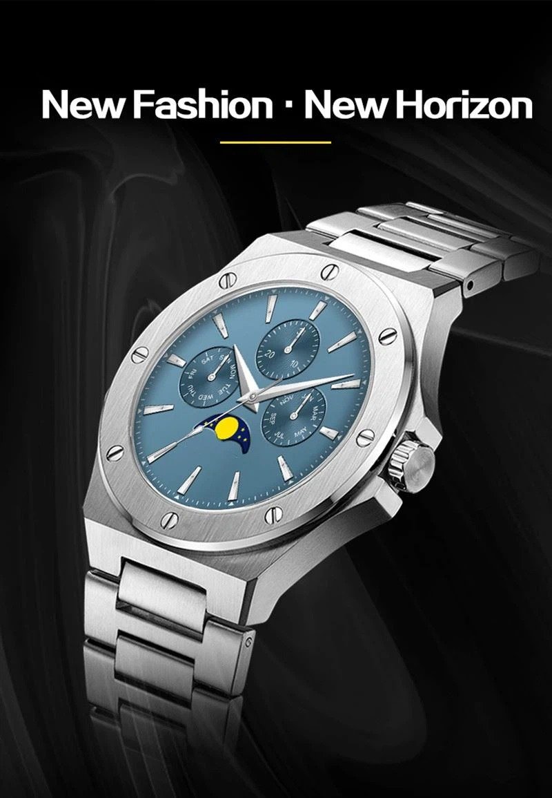 Luxury Chronograph Stainless Steel Men Watch