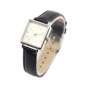  Product<br />Elegant square women steel watch for small<br />wrist<br />Case  Stainless Steel<br />StrapInterchangable leather band<br />Waterproof	30 meters<br />Movement	Japan quartz movement<br />Warranty	12 months<br />MOQ	300PCS, can do 100PCS per color 