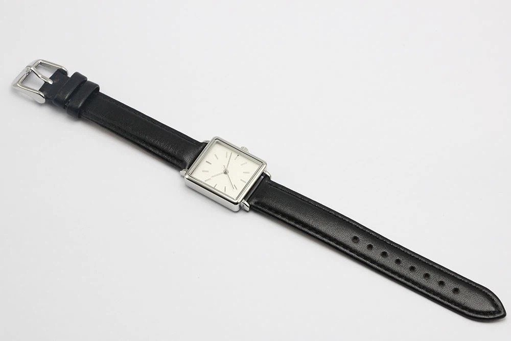 Product Elegant square women steel watch for small wrist Case Stainless Steel Strap Interchangable leather band Waterproof 30 meters Movement Japan quartz movement Warranty 12 months MOQ 300PCS, can do 100PCS per color