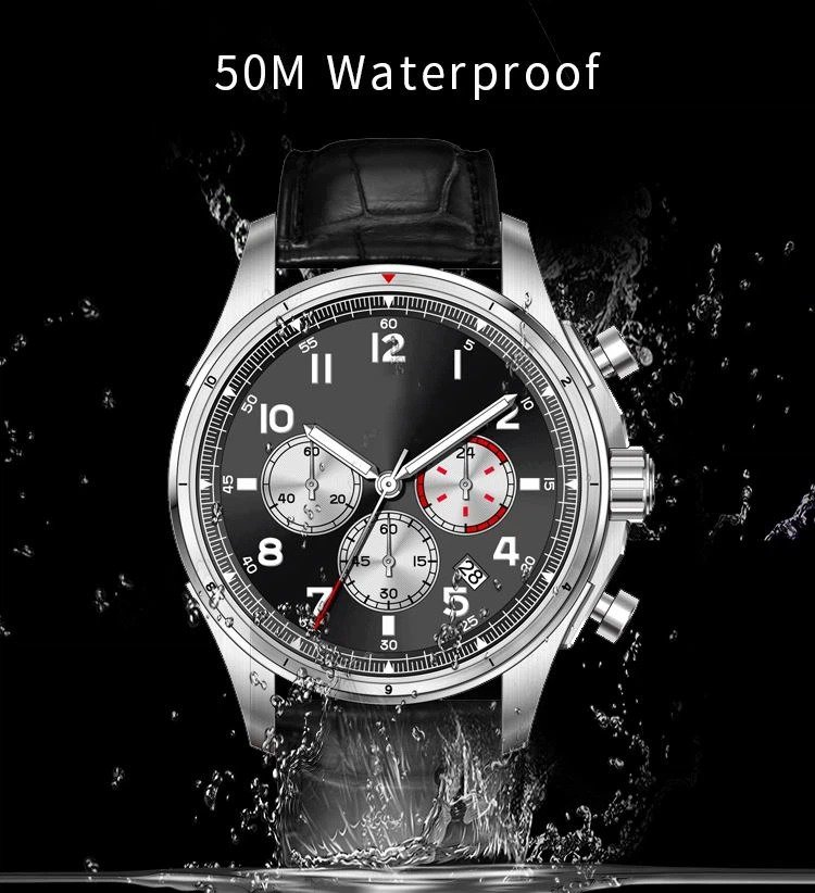 Men Chronograph Wrist Watch Luminous Hands