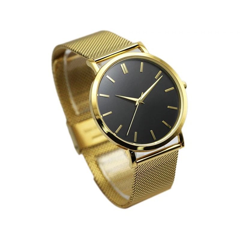 Minimalist Steel Quartz Watch Men Women