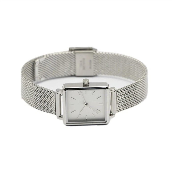 Minimalist Rectangle OEM Mesh Steel Band Women Watch