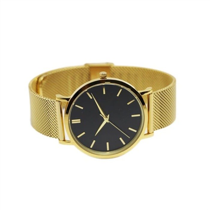 Minimalist Steel Quartz Watch Men Women