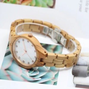 Handmade Wooden Watches* 36mm case for lady
* Mother of pearl dial with diamond index
* Miyota Quartz movement
* Butterfly buckle