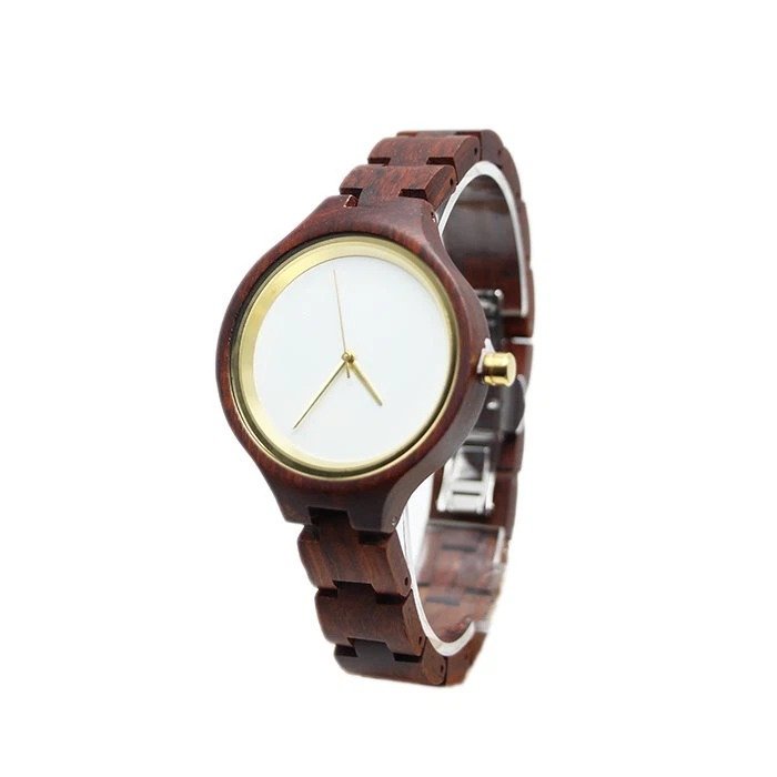 Wooden Watch For Women * Minimalist design * Contracted dial * Miyota Quartz movement with 3 hands * Easy to adjust the length of the band