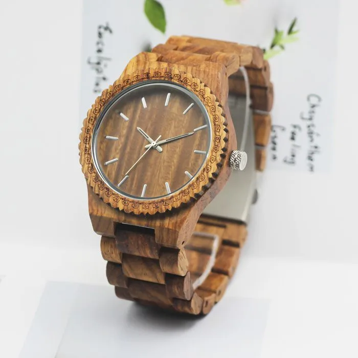 Handmade Engraved Wooden Watch